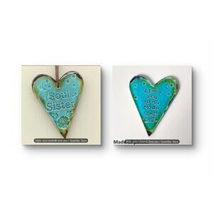 Acrylic Heart Ornaments * Set of 2